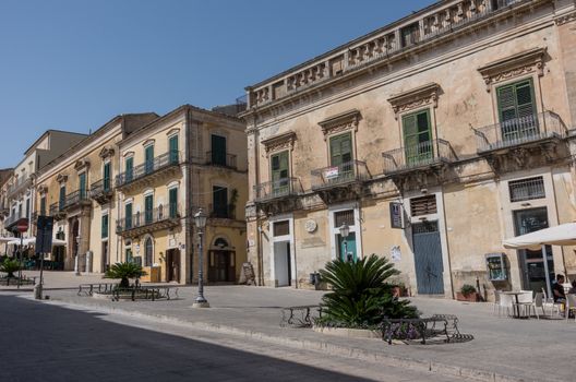 Ragusa, Italia - September 2, 2017: The baroque Duomo square in the province of Ragusa in Sicily in Italy