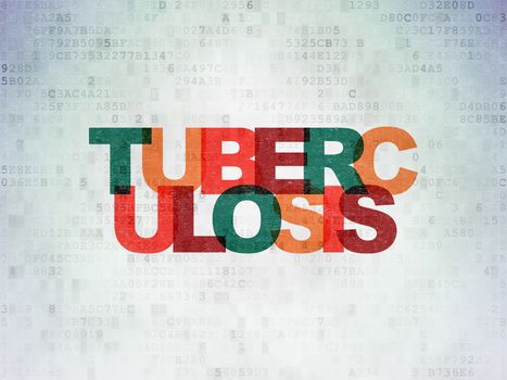 Medicine concept: Painted multicolor text Tuberculosis on Digital Data Paper background