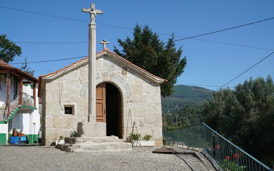 Capela de Nossa Senhora das Neves in Codecal, a village between Ponte de Lima and Rubiaes, Camino de Santiago, Portugal