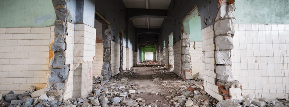 ruins of a very heavily polluted industrial factory, industrial series