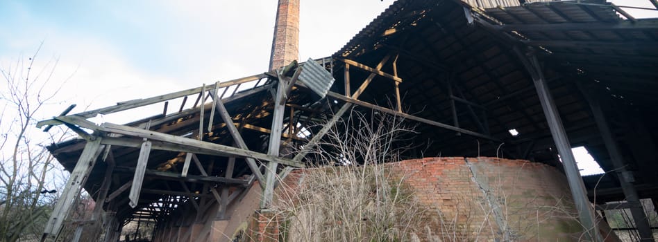 ruins of a very heavily polluted industrial factory, industrial series