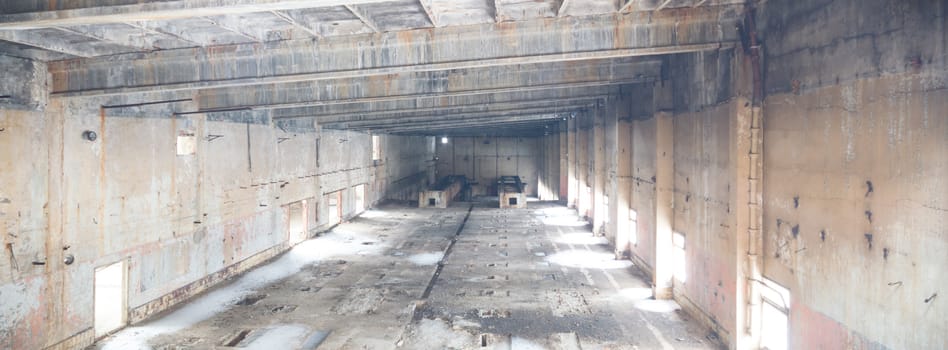 ruins of a very heavily polluted industrial factory, industrial series