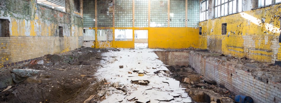 ruins of a very heavily polluted industrial factory, industrial series