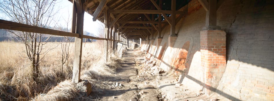 ruins of a very heavily polluted industrial factory, industrial series