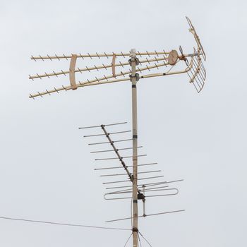 Television antenna, used for receiving different tv-channels and radio