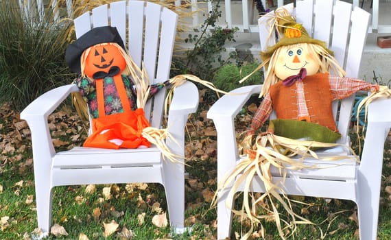 Halloween decoration displayed outside for the holiday.