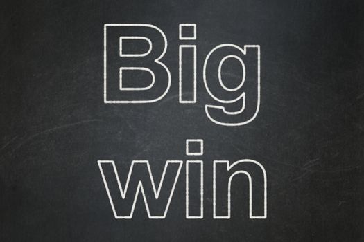 Business concept: text Big Win on Black chalkboard background