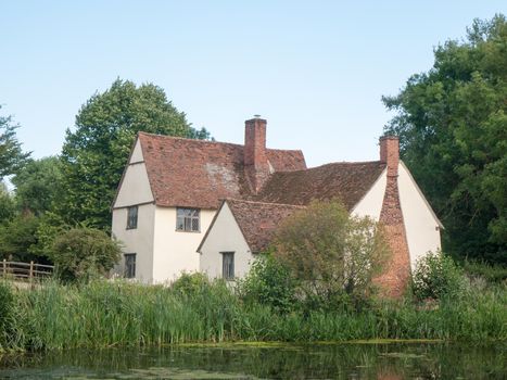 Willy Lotts' cottage close up a sunny day; Suffolk; UK