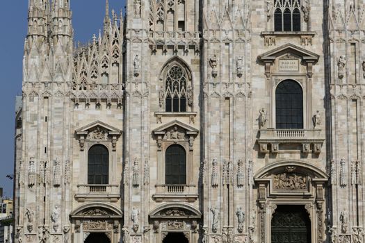 The Milan Cathedral or Duomo di Milano is the gothic cathedral church of Milan