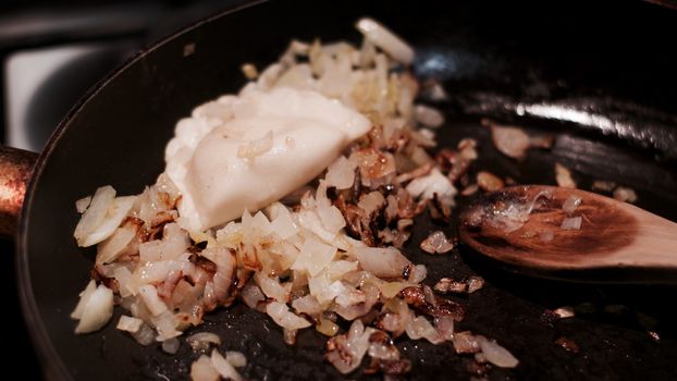 Fresh and tasty christmas dumplings. Delicious food concept.