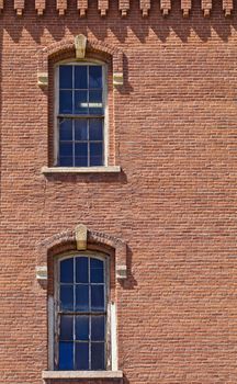 Nineteenth century mill vertical windows