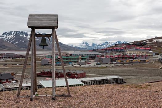 Bell tower in Longyearbyen in Svalbard islands, Norway