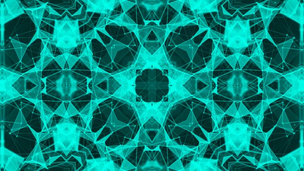 Abstract background with technology kaleidoscope. 3d render