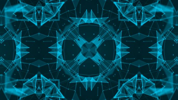 Abstract background with technology kaleidoscope. 3d render