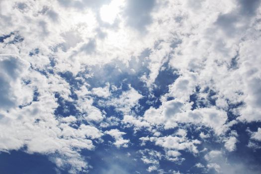 Clouds and blue skies with the beauty of nature.