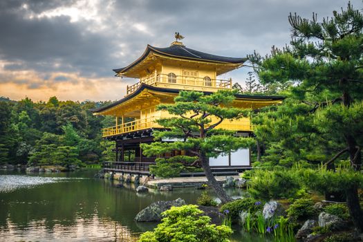 Kinkaku-ji golden temple pavilion in Kyoto, Japan