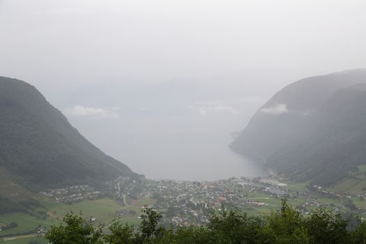 The Vikafjellsvegen National Tourist Route to Vik, Norway