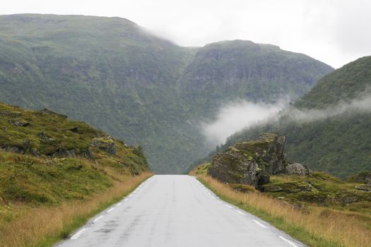 The Vikafjellsvegen National Tourist Route to Vik, Norway