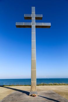 The Lorraine cross at Juno Beach, France