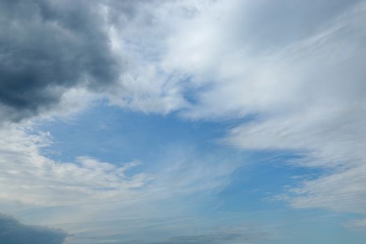 Blue sky with clouds background, sky with clouds