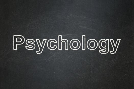 Medicine concept: text Psychology on Black chalkboard background