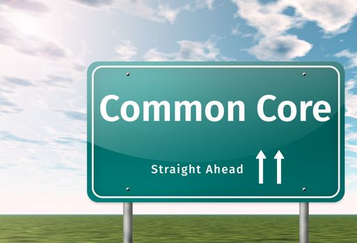 Signpost with Common Core wording