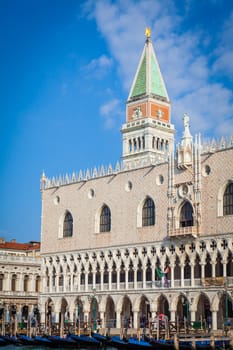 Venice, Italy - Piazza San Marco in the morning, viewpoint from the canal