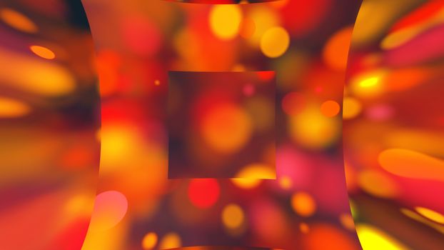 Abstract background with magnifier bokeh. 3d render