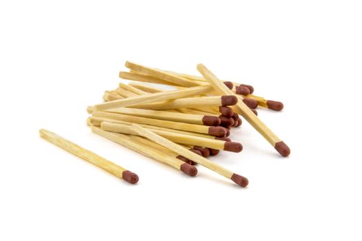 matches heap isolated on white background