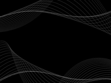 Dark abstract background with a glowing abstract waves, abstract background