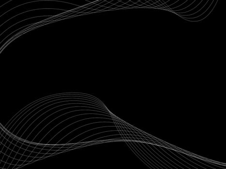 Dark abstract background with a glowing abstract waves, abstract background