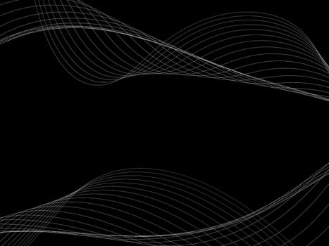 Dark abstract background with a glowing abstract waves, abstract background