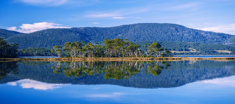 View of Bruny Island in Tasmania, Australia.