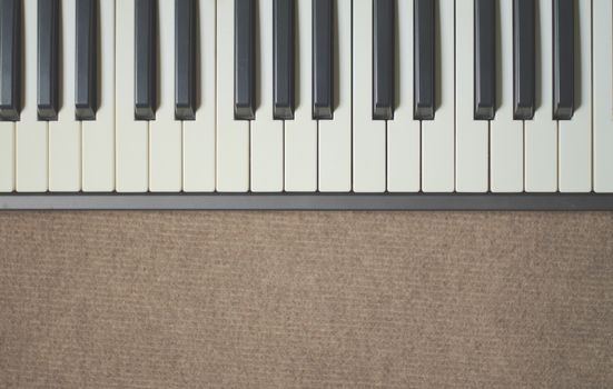 Musical Keyboards White and black close up