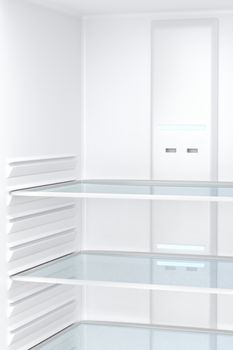 Inside view of an empty fridge