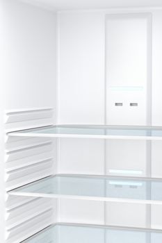 Inside view of an empty fridge