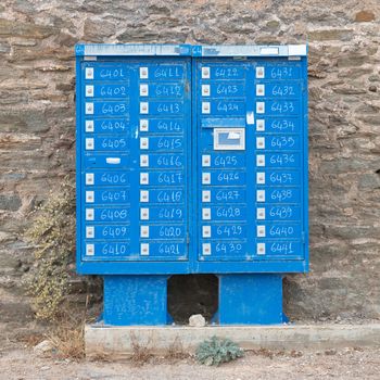 Rural mailbox in a village in Greece