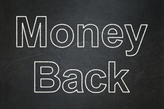 Business concept: text Money Back on Black chalkboard background