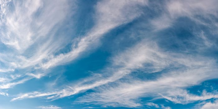 gorgeous autumn blue sky with clouds. beautiful nature background in fine weather