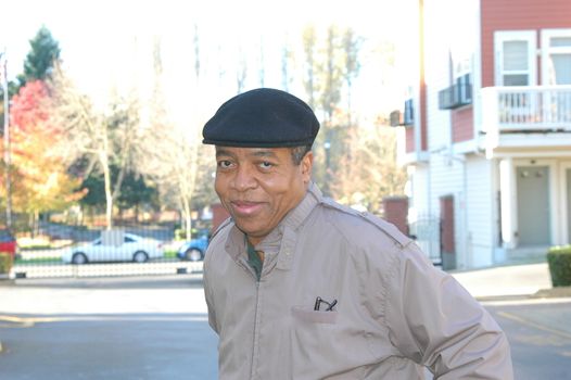 African american male expressions outdoors.