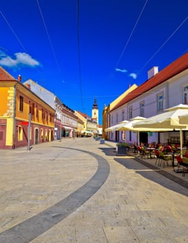 Town of Cakovec square and landmarks panoramic view, Medjimurje region of Croatia