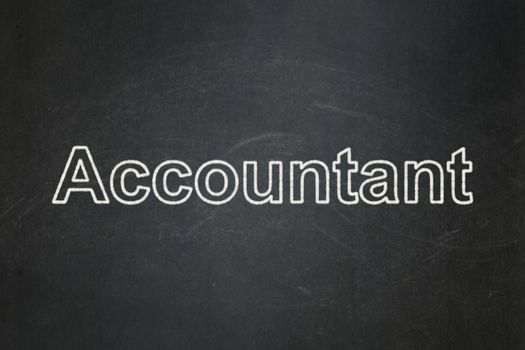 Money concept: text Accountant on Black chalkboard background