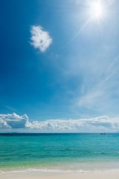 beautiful idealistic seascape on a sunny day on the coast of Thailand