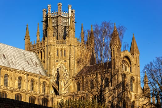 ELY, CAMBRIDGESHIRE/UK - NOVEMBER 23 : Exterior view of Ely Cathedral in Ely on November 23, 2012