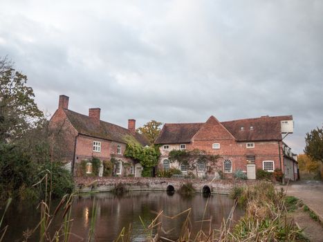 flatford mill building old historical red brick constable country country mill house estate; essex; england; uk