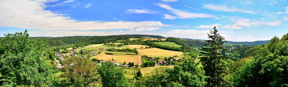 Panoramic view of a beauty Bohemian nature.