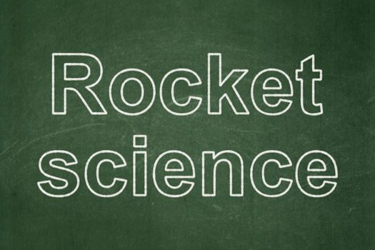 Science concept: text Rocket Science on Green chalkboard background