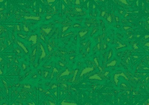Background of Coniferous Tree Branches - Abstract Illustration