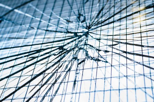 cracked glass cracked look from first person