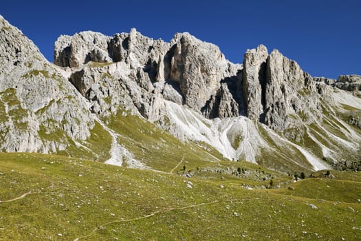 Mountain landscape on a sunny day, Dolomite Alps, Italy